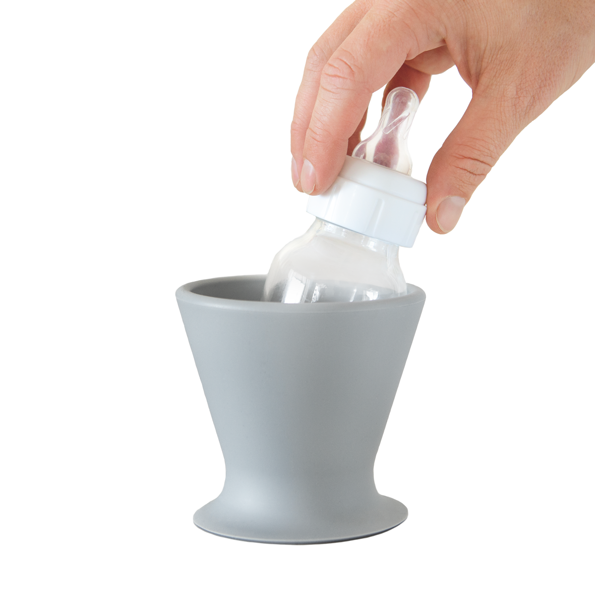 bökee Baby Bottle Holder, Hands Free, One-Hand Bottle Prep