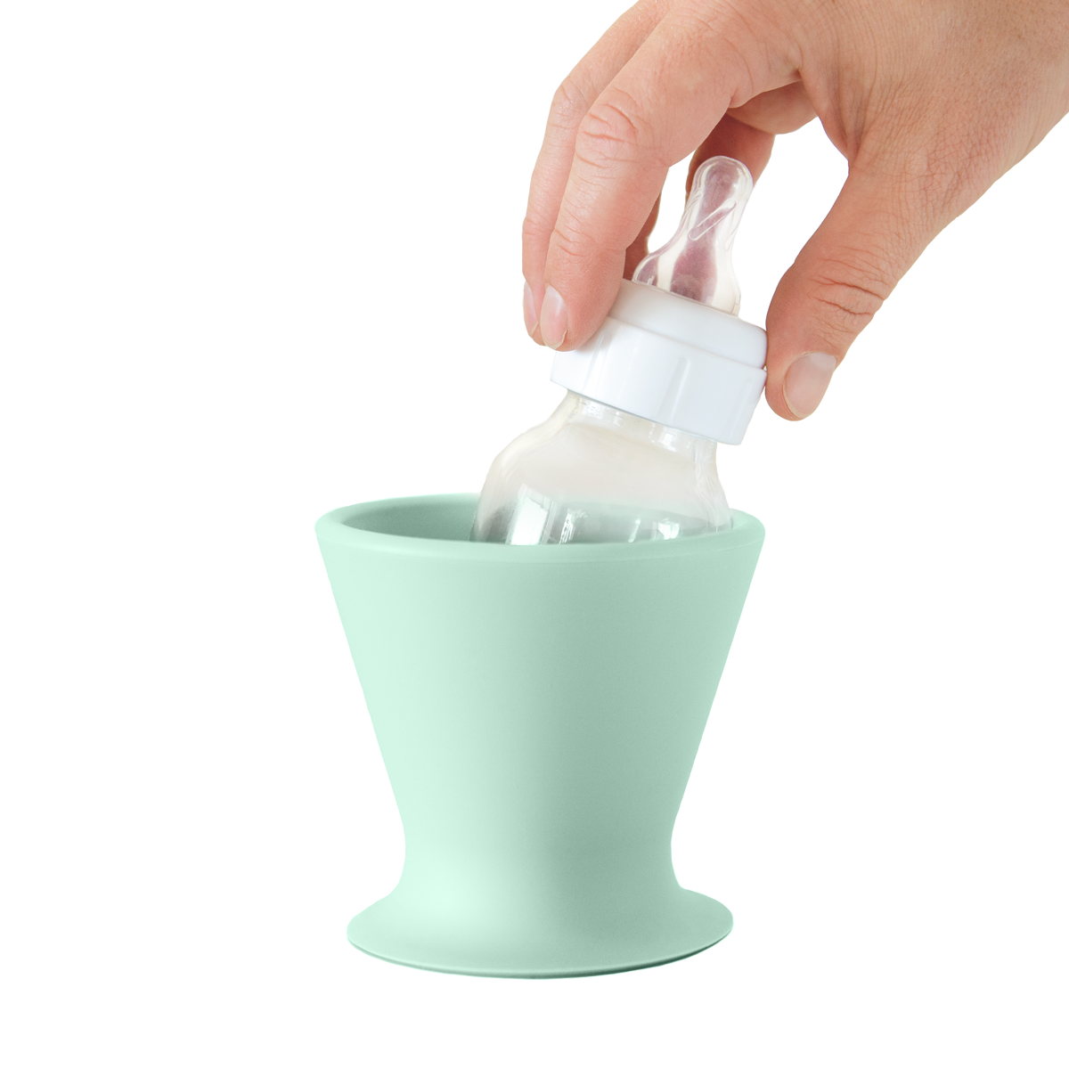 bökee Baby Bottle Holder, Hands Free, One-Hand Bottle Prep