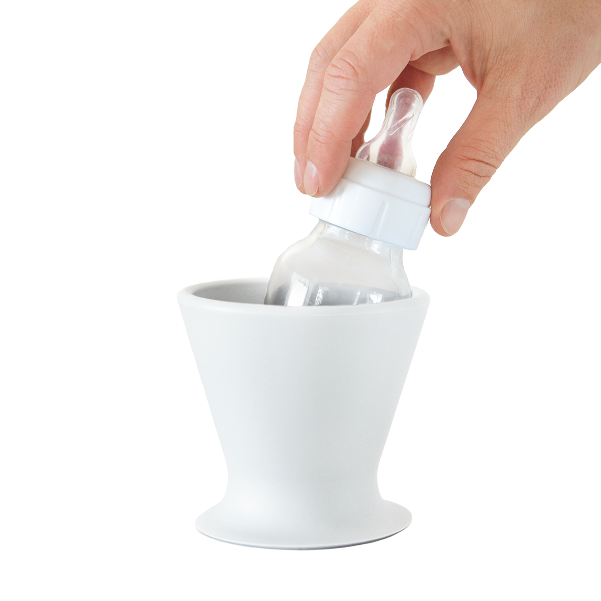 bökee Baby Bottle Holder, Hands Free, One-Hand Bottle Prep